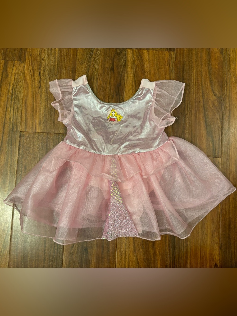 Disney Vintage Sleeping Beauty Aurora Shiny Tulle Dress Up Tutu Dress